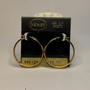 Gold Hoop Earrings G.F. Posts